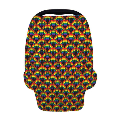 Rainbow Gay Pride Pattern Print Baby Seat Cover