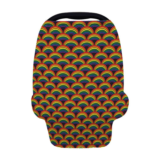 Rainbow Gay Pride Pattern Print Baby Seat Cover