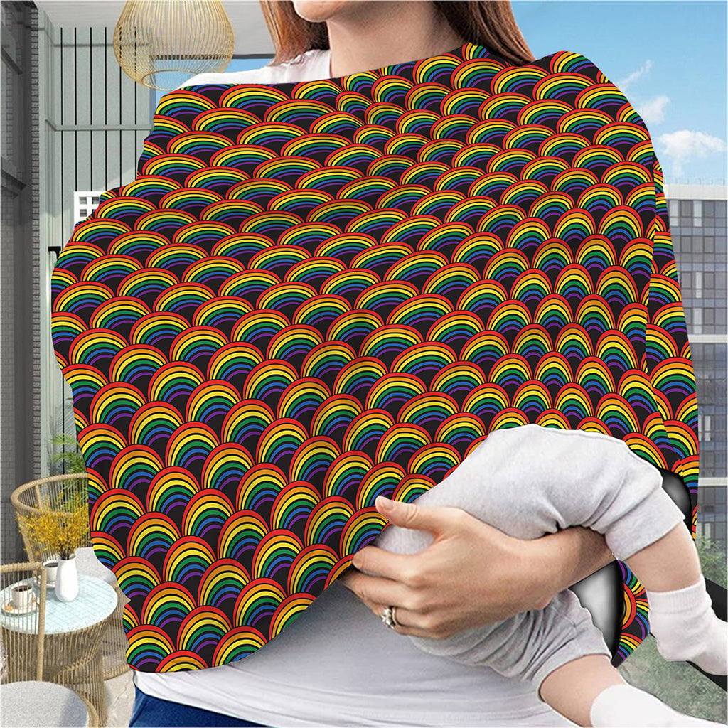 Rainbow Gay Pride Pattern Print Baby Seat Cover