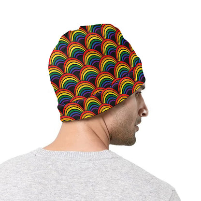 Rainbow Gay Pride Pattern Print Beanie