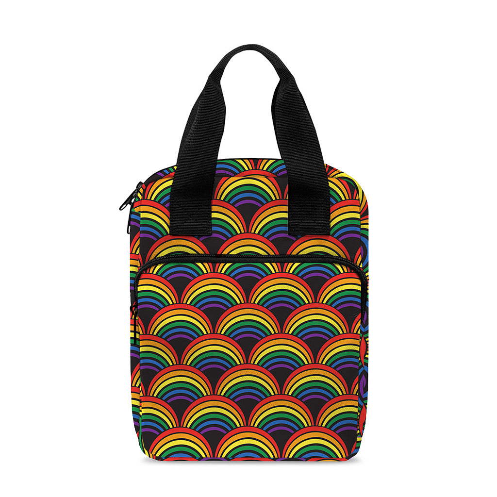 Rainbow Gay Pride Pattern Print Bible Tote Bag