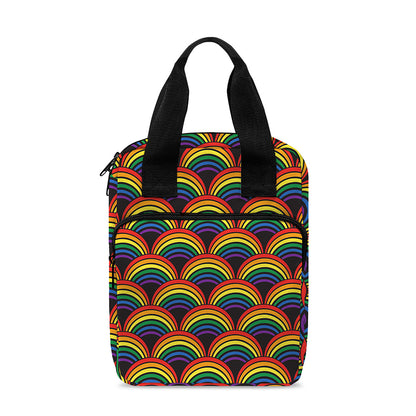 Rainbow Gay Pride Pattern Print Bible Tote Bag