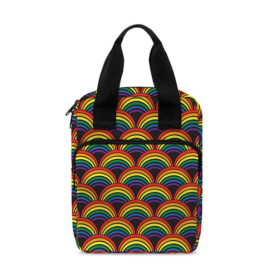 Rainbow Gay Pride Pattern Print Bible Tote Bag