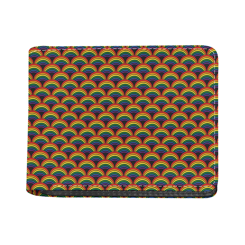 Rainbow Gay Pride Pattern Print Bifold Wallet