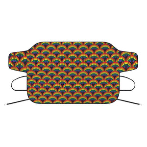 Rainbow Gay Pride Pattern Print Car Windshield Snow Cover