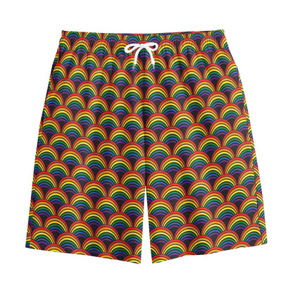 Rainbow Gay Pride Pattern Print Cotton Shorts
