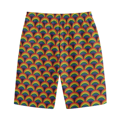 Rainbow Gay Pride Pattern Print Cotton Shorts