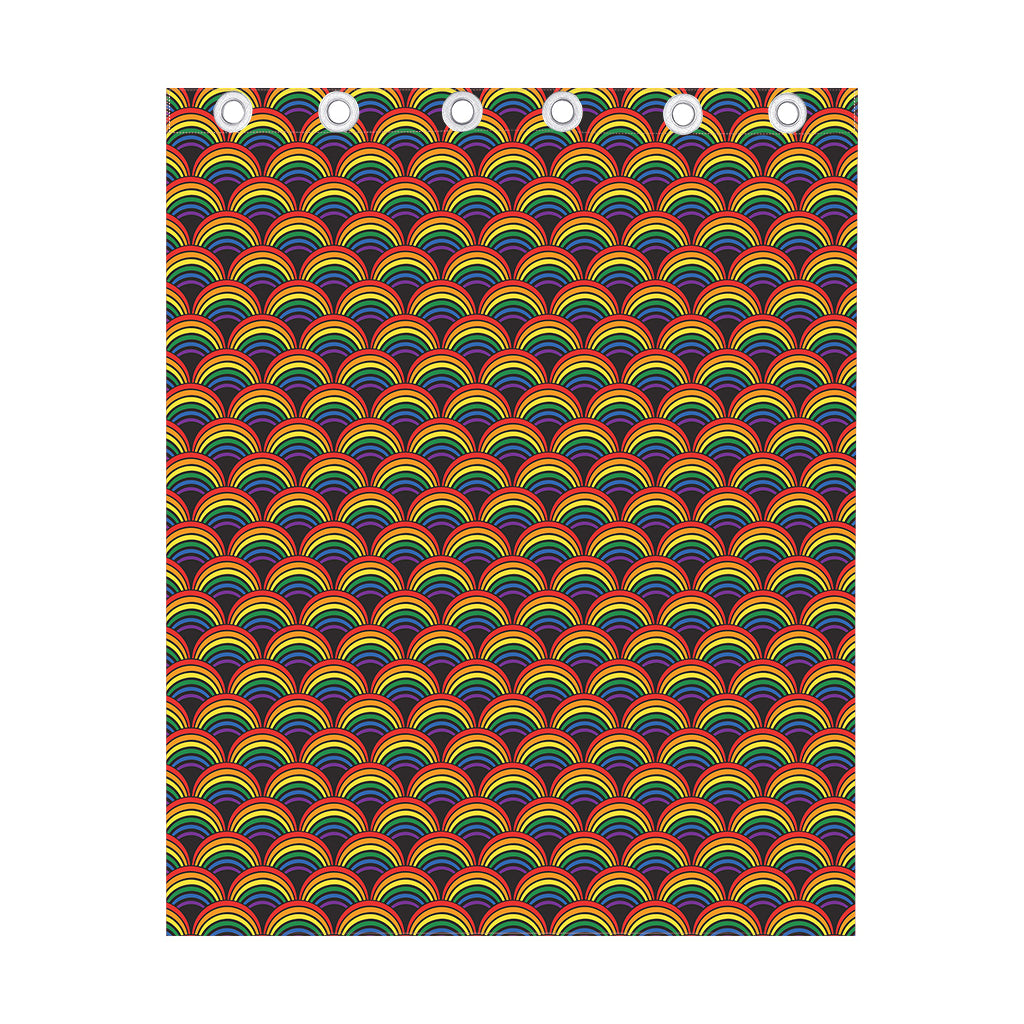 Rainbow Gay Pride Pattern Print Curtain