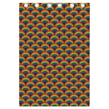 Rainbow Gay Pride Pattern Print Curtain
