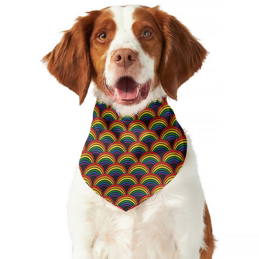 Rainbow Gay Pride Pattern Print Dog Bandana