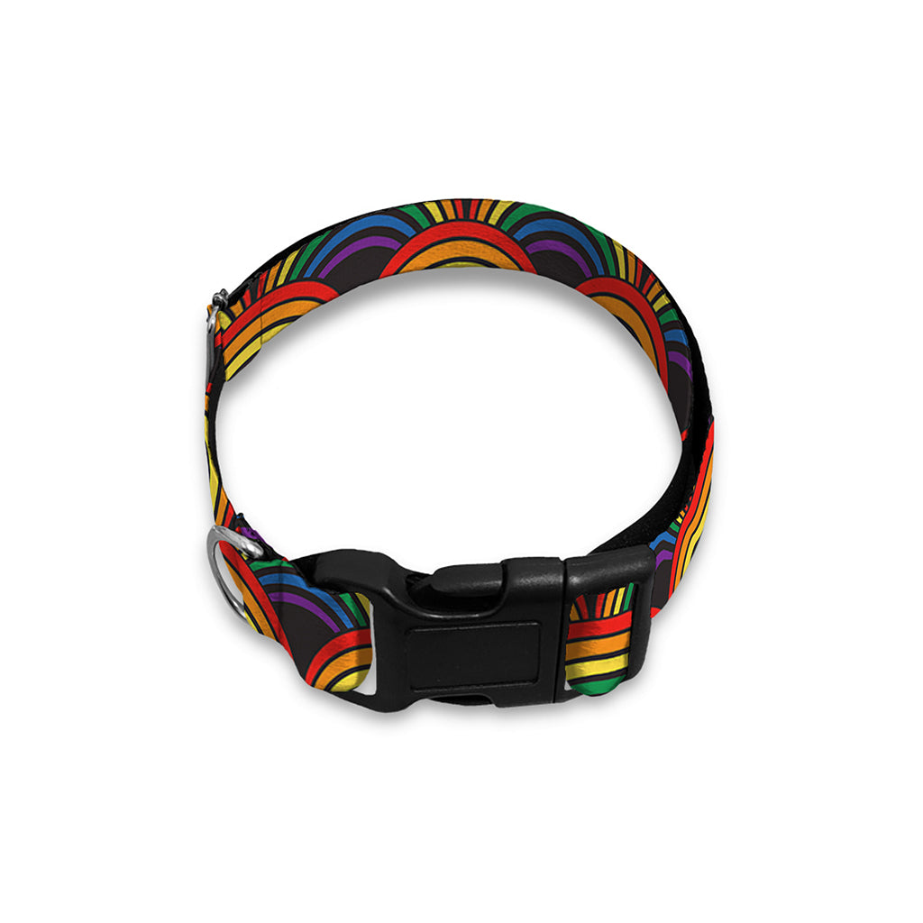 Rainbow Gay Pride Pattern Print Dog Collar