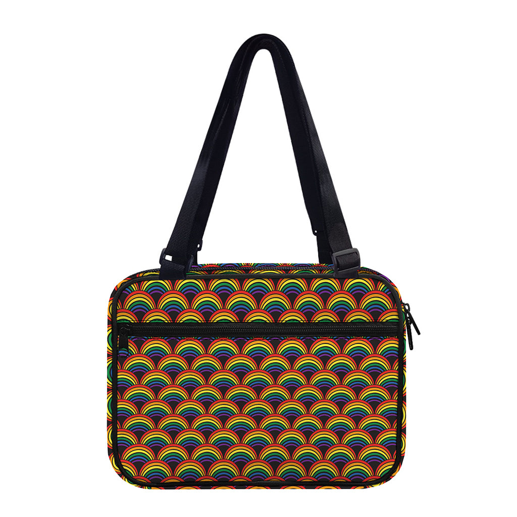 Rainbow Gay Pride Pattern Print Double Strap Bible Bag
