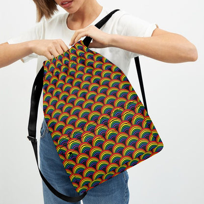 Rainbow Gay Pride Pattern Print Drawstring Backpack