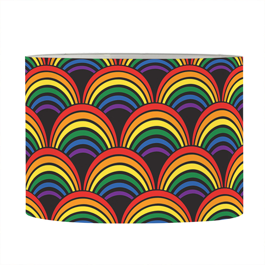 Rainbow Gay Pride Pattern Print Drum Lamp Shade