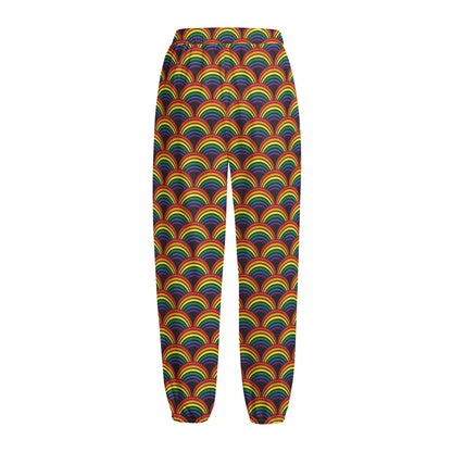 Rainbow Gay Pride Pattern Print Fleece Lined Knit Pants