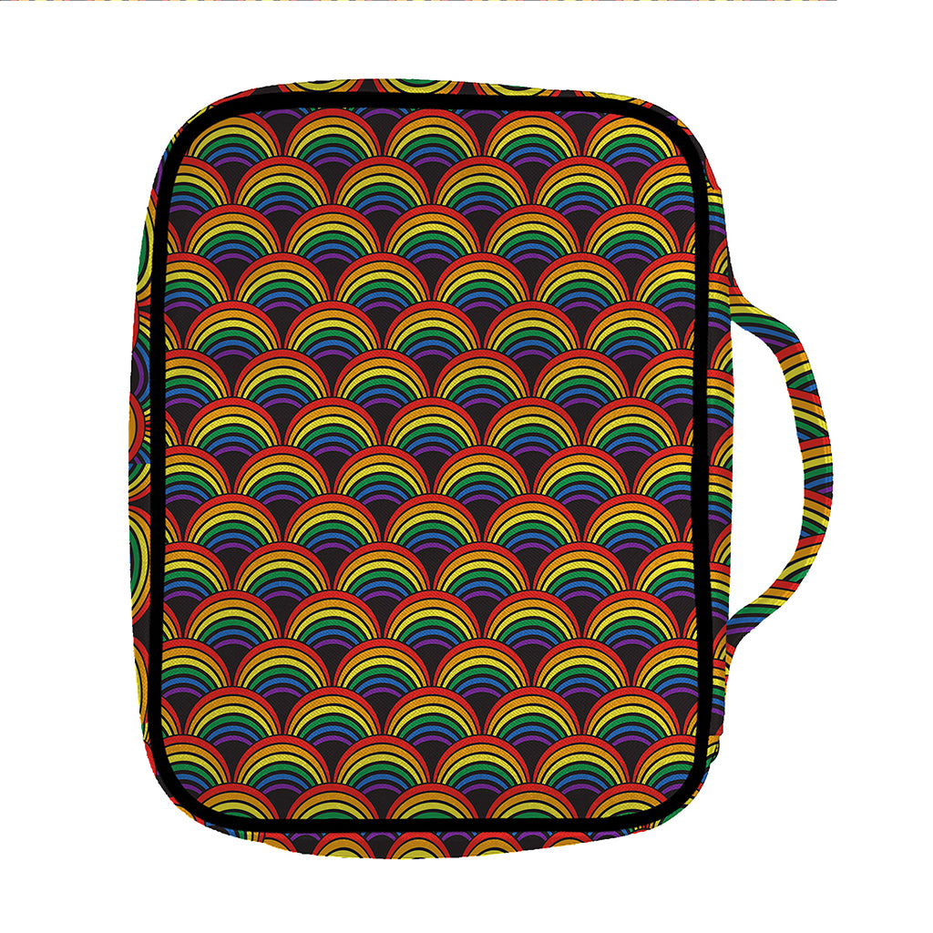 Rainbow Gay Pride Pattern Print Front Pocket Bible Bag