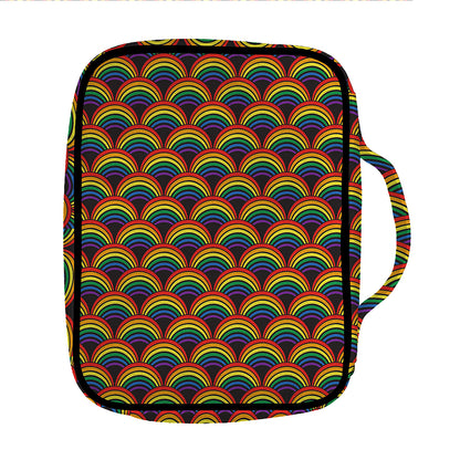 Rainbow Gay Pride Pattern Print Front Pocket Bible Bag