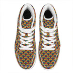 Rainbow Gay Pride Pattern Print High Top Leather Sneakers