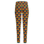 Rainbow Gay Pride Pattern Print High-Waisted Pocket Leggings