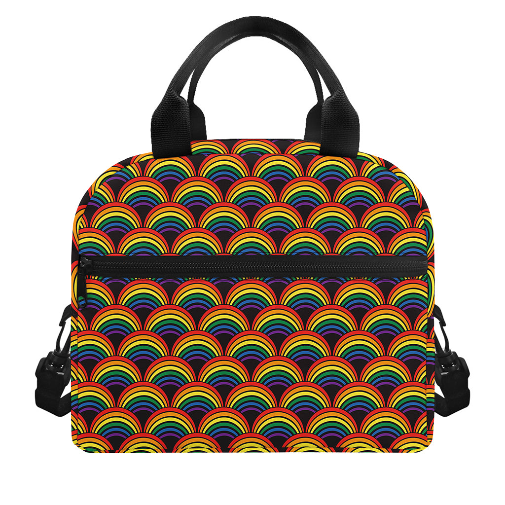 Rainbow Gay Pride Pattern Print Insulated Lunch Bag