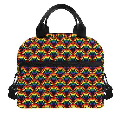 Rainbow Gay Pride Pattern Print Insulated Lunch Bag