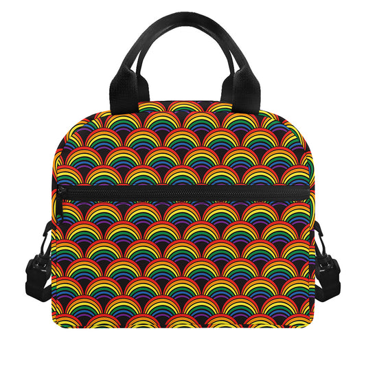 Rainbow Gay Pride Pattern Print Insulated Lunch Bag