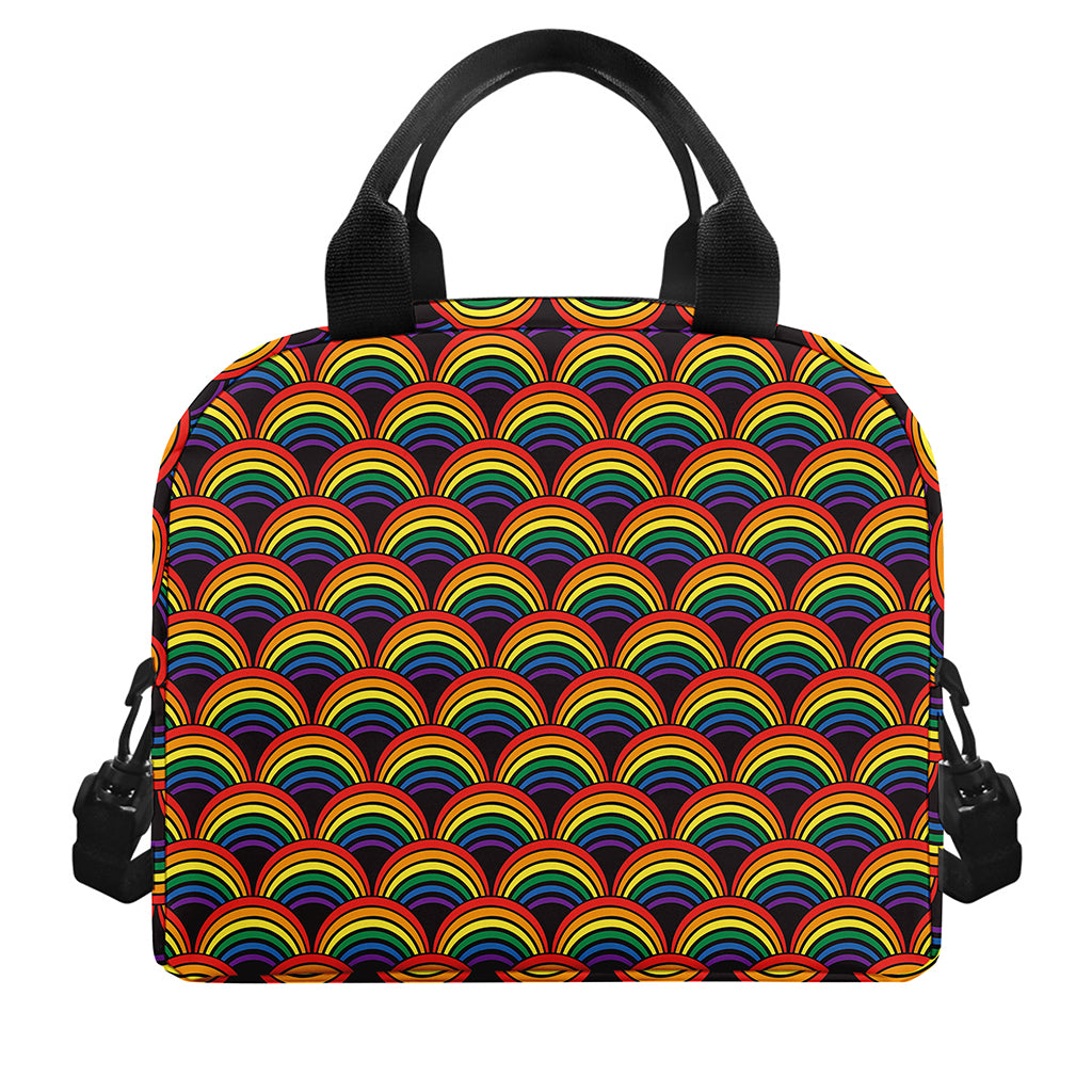Rainbow Gay Pride Pattern Print Insulated Lunch Bag