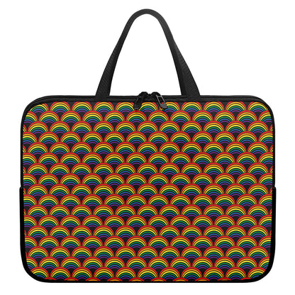 Rainbow Gay Pride Pattern Print Laptop Sleeve With Handle