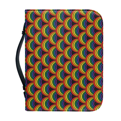 Rainbow Gay Pride Pattern Print Leather Bible Cover