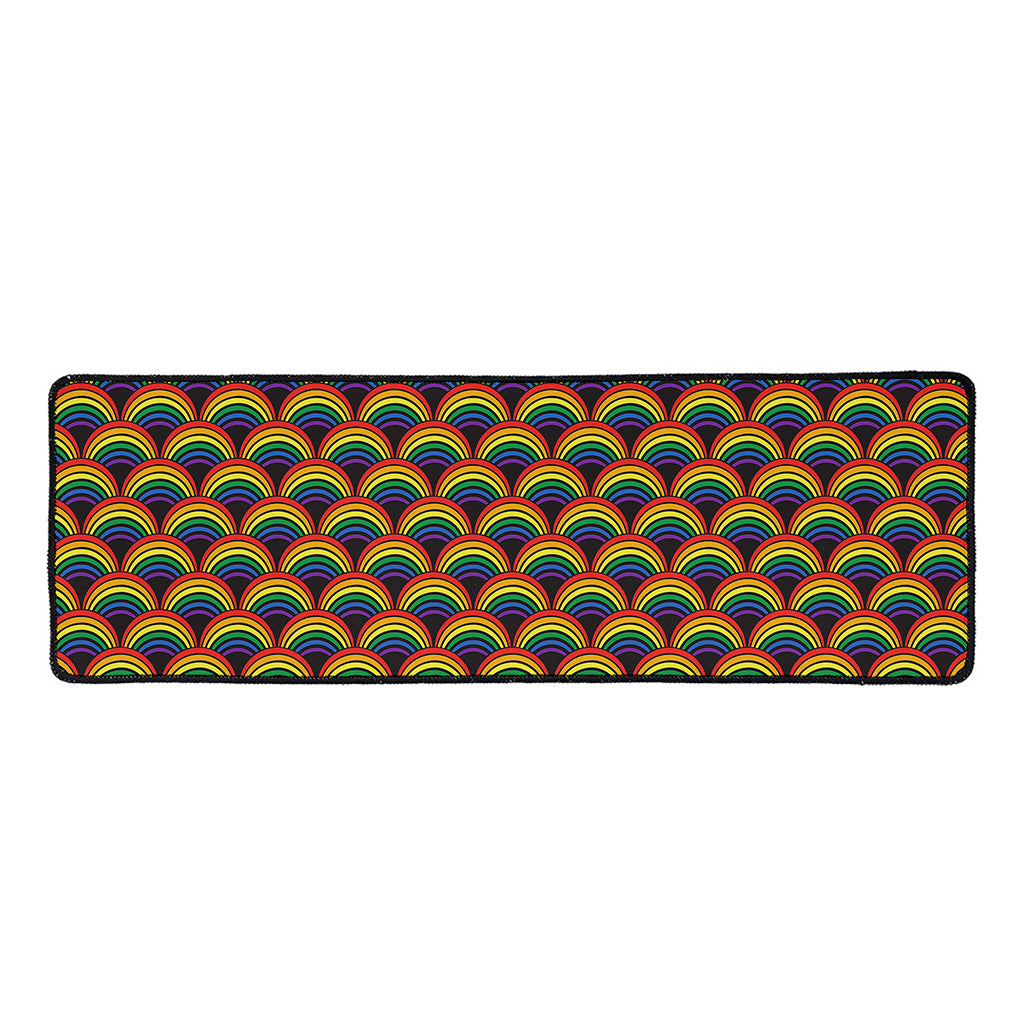 Rainbow Gay Pride Pattern Print Long Kitchen Mat