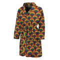 Rainbow Gay Pride Pattern Print Men's Bathrobe