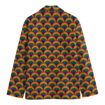 Rainbow Gay Pride Pattern Print Men's Blazer