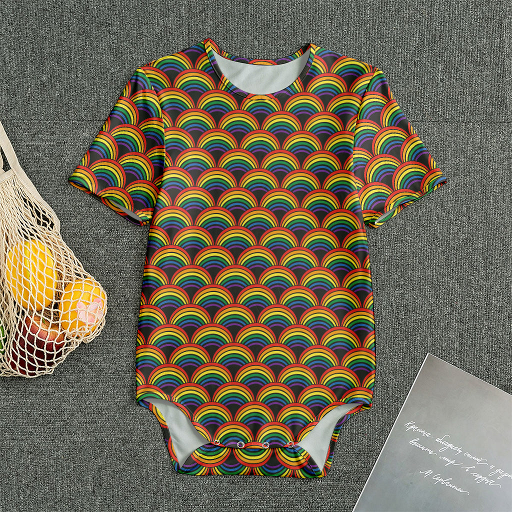 Rainbow Gay Pride Pattern Print Men's Bodysuit