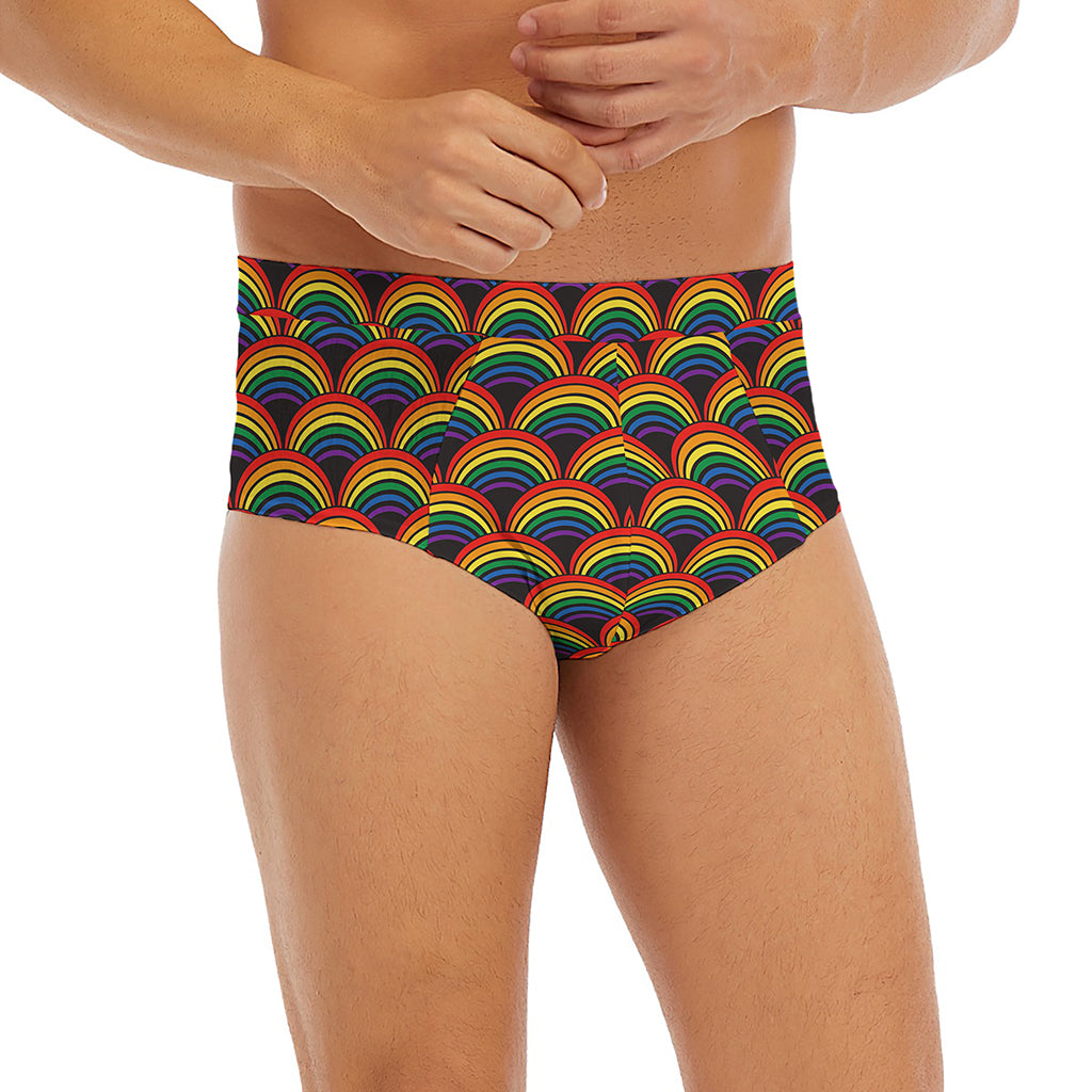 Rainbow Gay Pride Pattern Print Men's Briefs