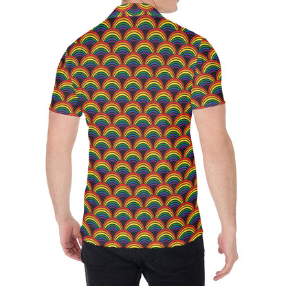 Rainbow Gay Pride Pattern Print Men's Shirt