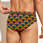 Rainbow Gay Pride Pattern Print Men's Swim Briefs