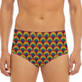 Rainbow Gay Pride Pattern Print Men's Triangle Swim Briefs
