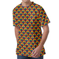 Rainbow Gay Pride Pattern Print Men's Velvet T-Shirt