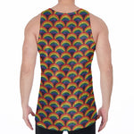 Rainbow Gay Pride Pattern Print Men's Velvet Tank Top