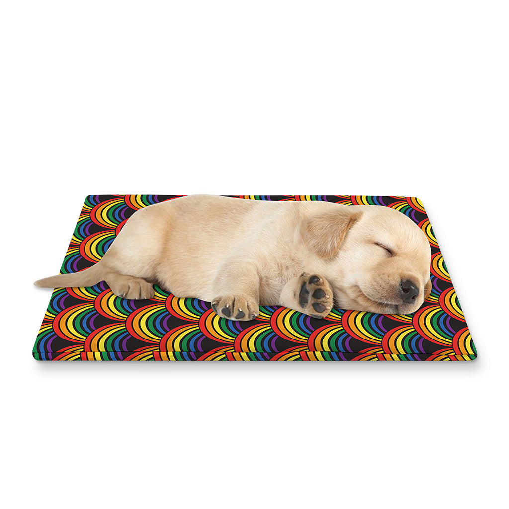 Rainbow Gay Pride Pattern Print Pet Cooling Mat Cover