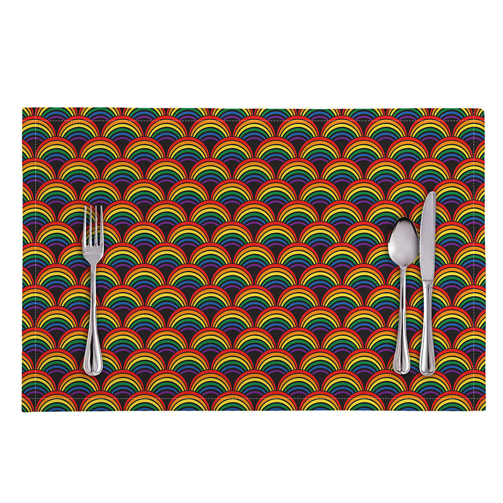 Rainbow Gay Pride Pattern Print Placemat