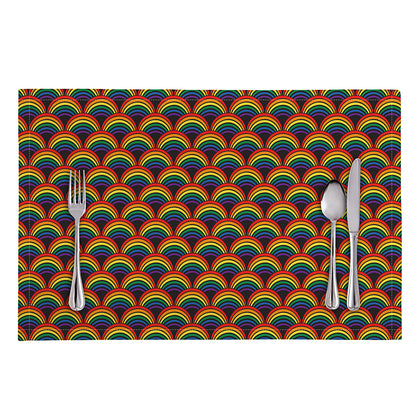 Rainbow Gay Pride Pattern Print Placemat