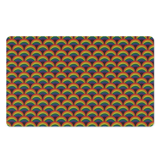 Rainbow Gay Pride Pattern Print Polyester Doormat