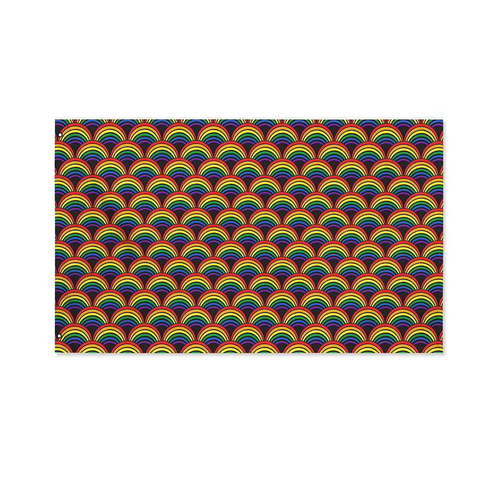 Rainbow Gay Pride Pattern Print Polyester Flag