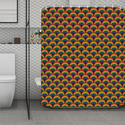 Rainbow Gay Pride Pattern Print Polyester Shower Curtain