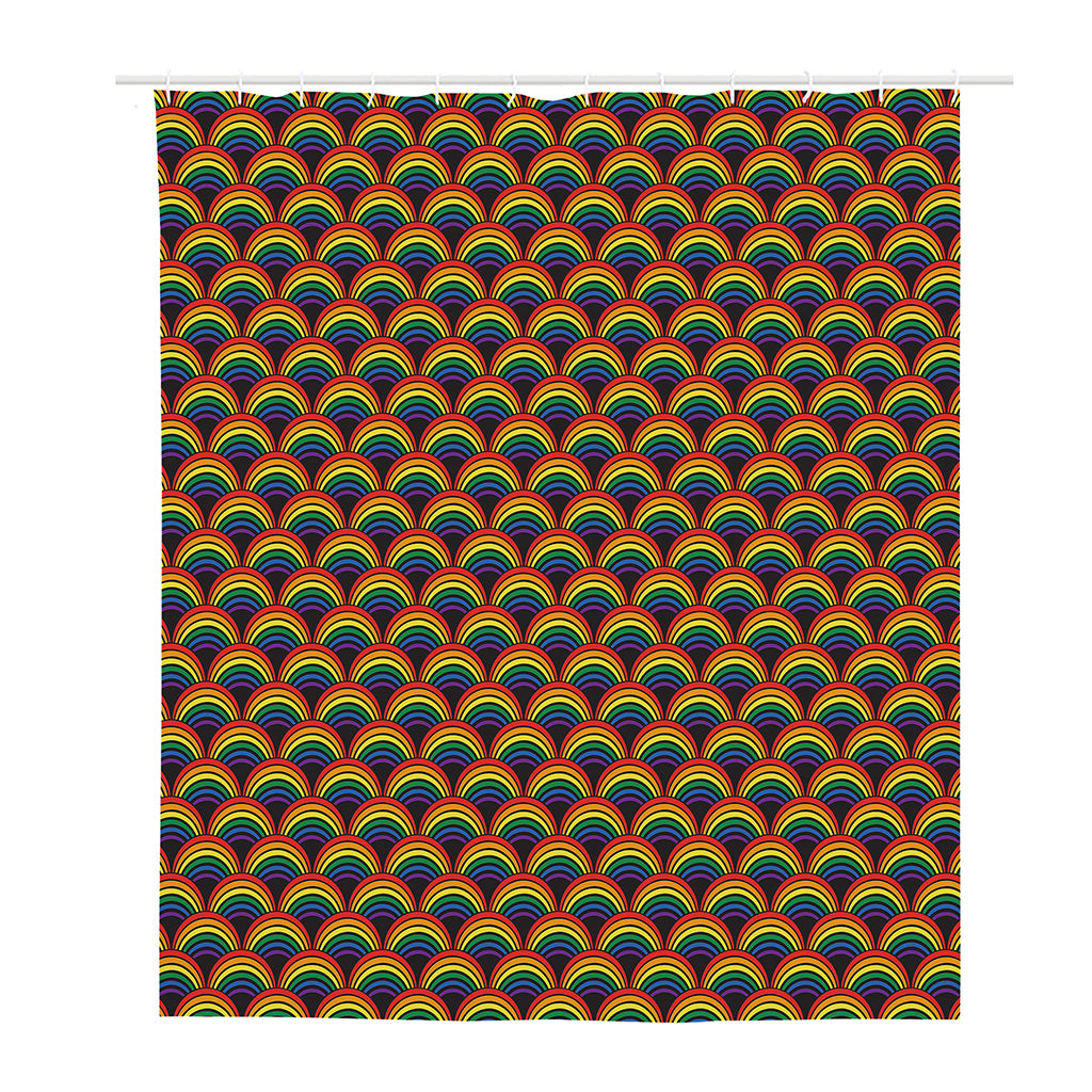 Rainbow Gay Pride Pattern Print Polyester Shower Curtain