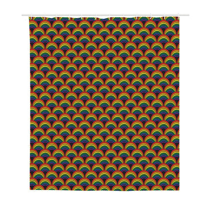 Rainbow Gay Pride Pattern Print Polyester Shower Curtain