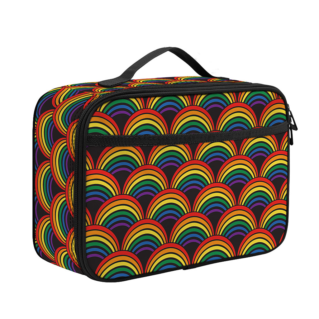 Rainbow Gay Pride Pattern Print Portable Lunch Bag