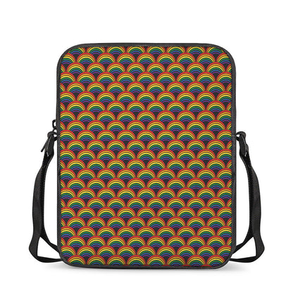 Rainbow Gay Pride Pattern Print Rectangular Crossbody Bag