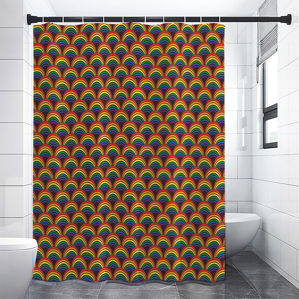 Rainbow Gay Pride Pattern Print Shower Curtain